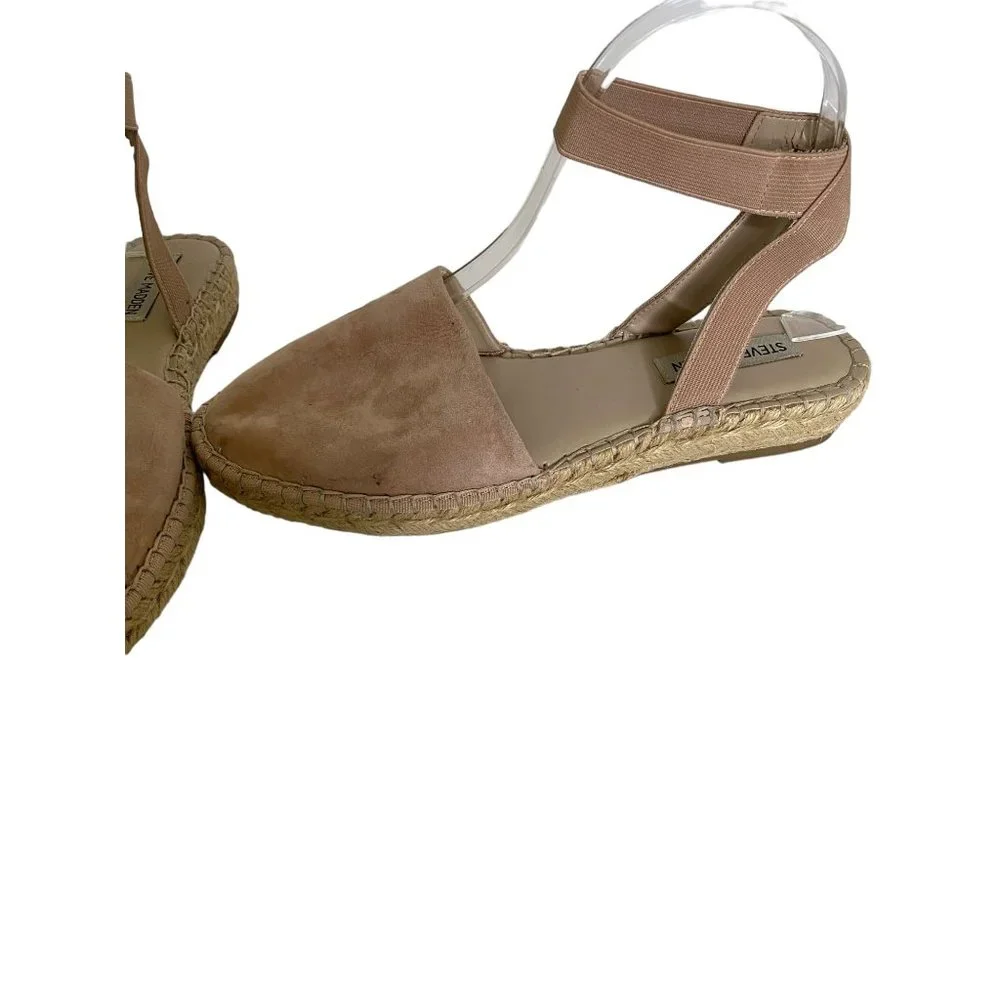 Steve Madden Moment Blush Ankle Strap Espadrille with Jute Trim Size 9.5 Country - Picture 2 of 8